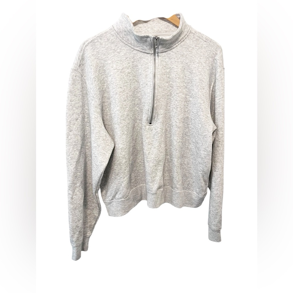 Fabletics Cozy Fleece Half Zip Pullover Gray Women’s Sweatshirt XXL‎